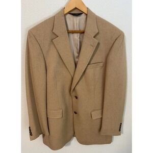 Jos A Bank Camel Hair Blazer Men's 42L Tan Sport Coat Jacket Classic - Nice!